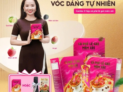 COMBO 3 HỘP CÀ PHÊ LÊ GAI MÂM XÔI GIẢM CÂN - TẶNG 1 HỘP MINI 7 GÓI